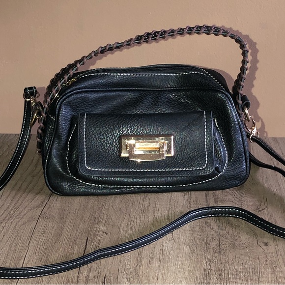 Satchel crossbody bag - gold hardware - Picture 7 of 12